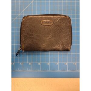 Rosetti‎ Wallet Womens Black Leather Zip Around Small Compact Card Holder Purse